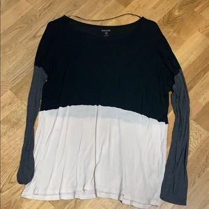 Black/Grey/Tan long sleeve